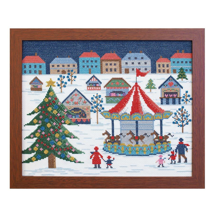 クロスステッチキット・ヨーロッパの風景 ドイツの楽しいクリスマス