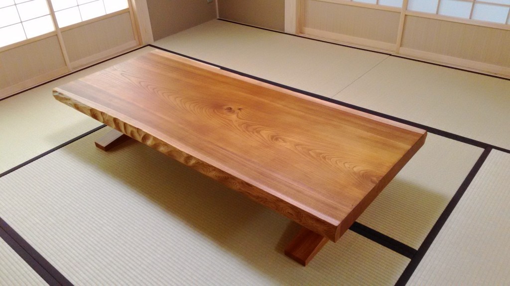 座卓(欅/無垢:1枚板)