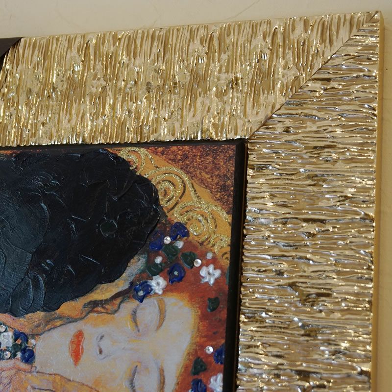 イタリア製 クリムト 接吻 アート 絵画 壁掛け インテリア アンティーク