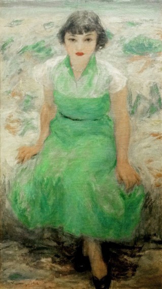 文化勲章 伊藤清永「フランス人形」版画 14/90 直筆サイン