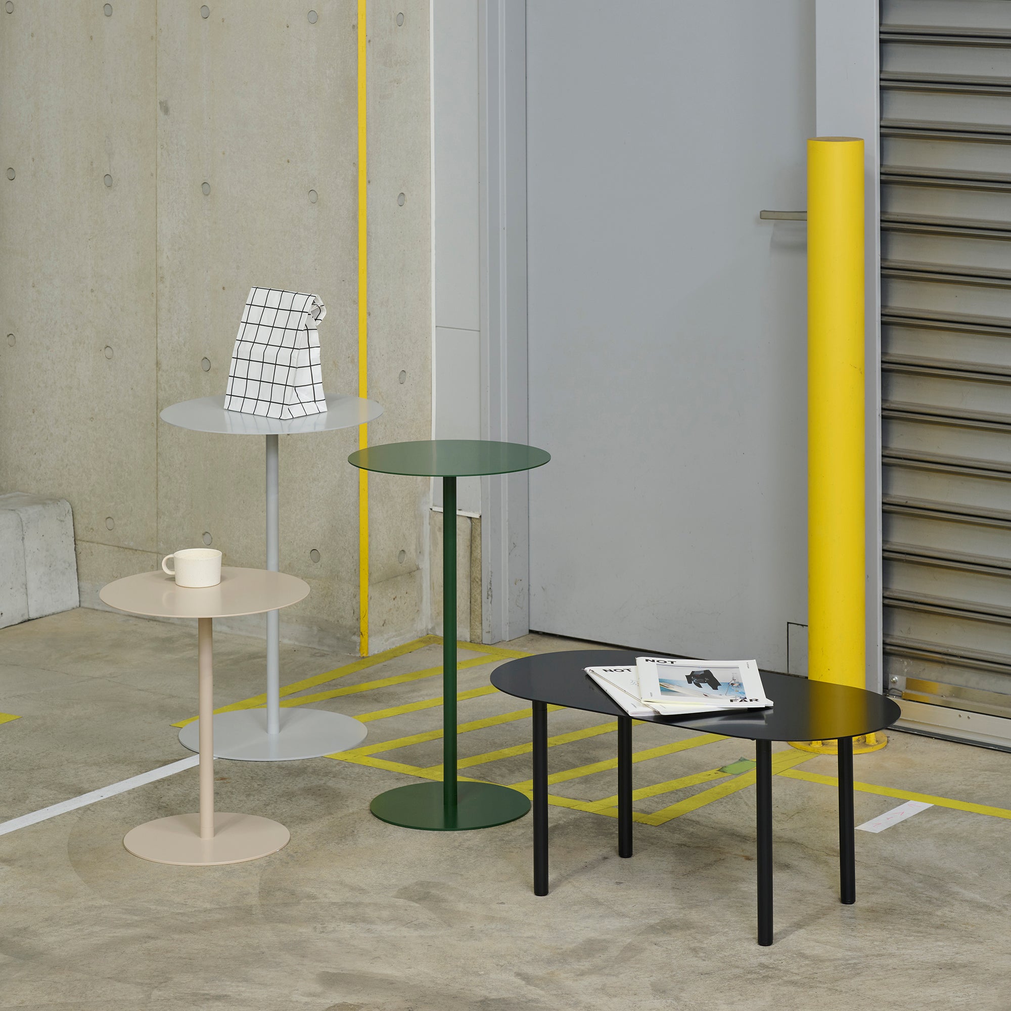 サイドテーブル-02-インダストリアルグリーン - KIT