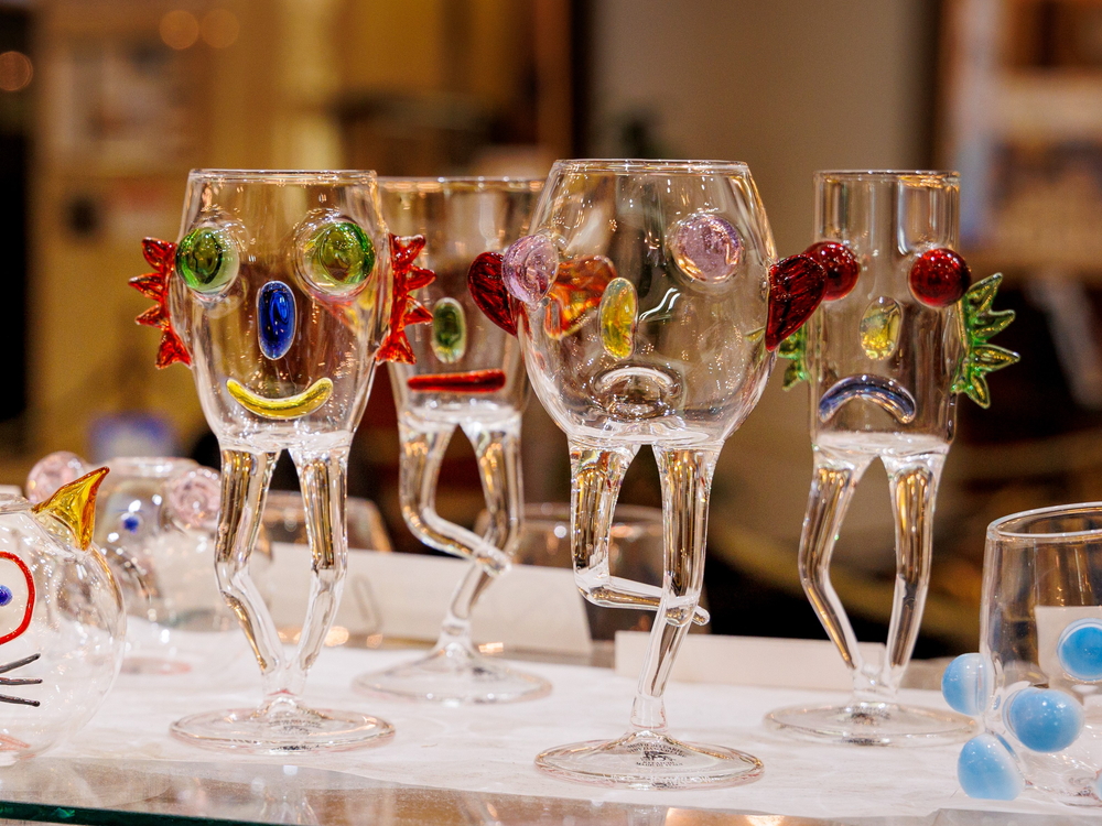 24金使用 ベネチアグラス ITALY MURANO GLASS ベネチアンペアワイン