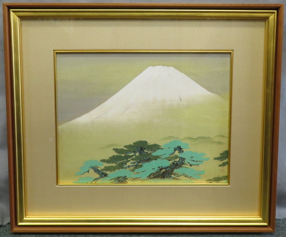 小山硬 『春雪富士』 [古美術こもれび] 骨董,掛軸,絵画の買取と販売,名古屋