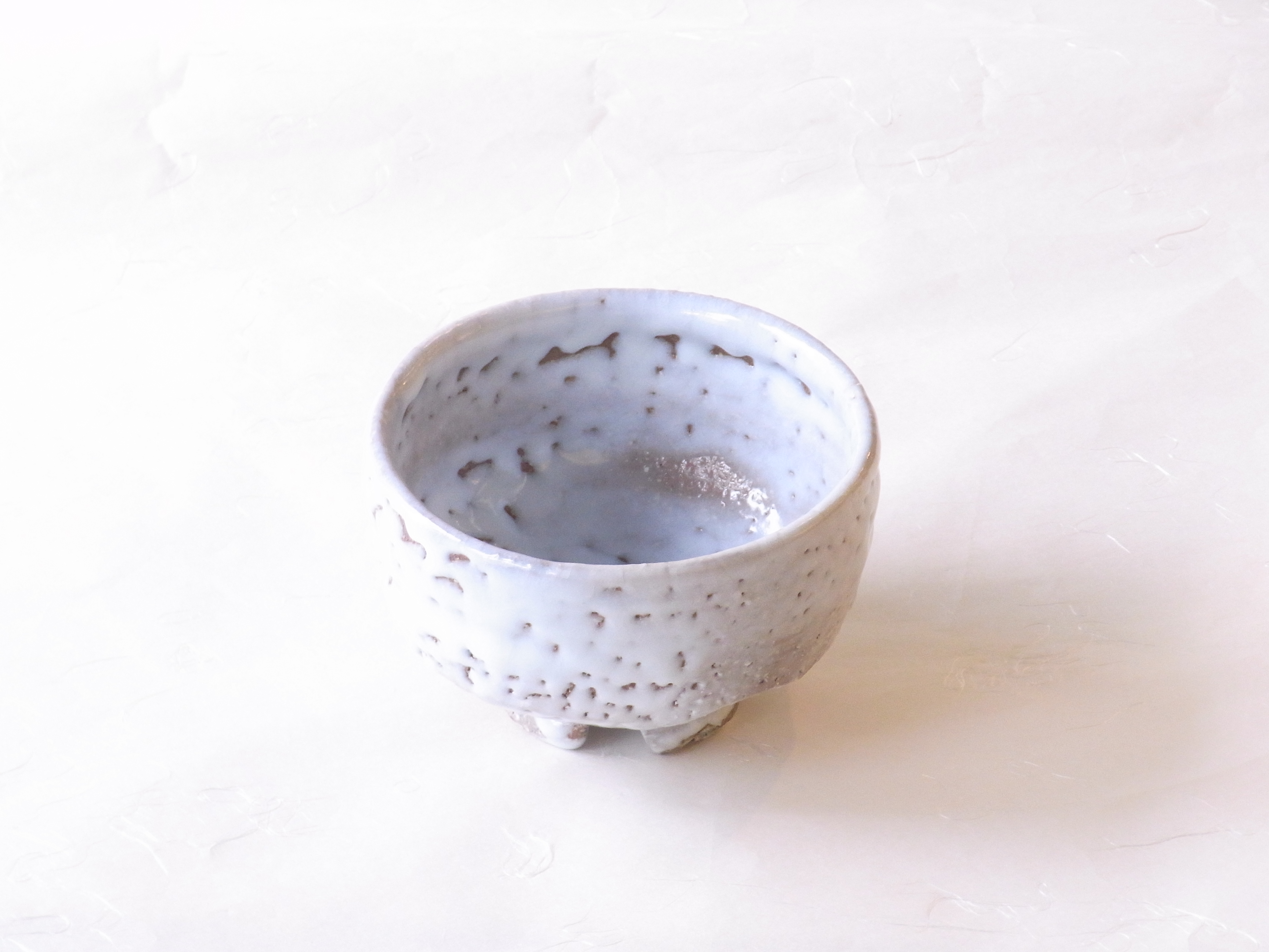 茶道具 萩焼 細水指 林紅陽作 新品 萩焼 林紅陽 作 割高台 抹茶