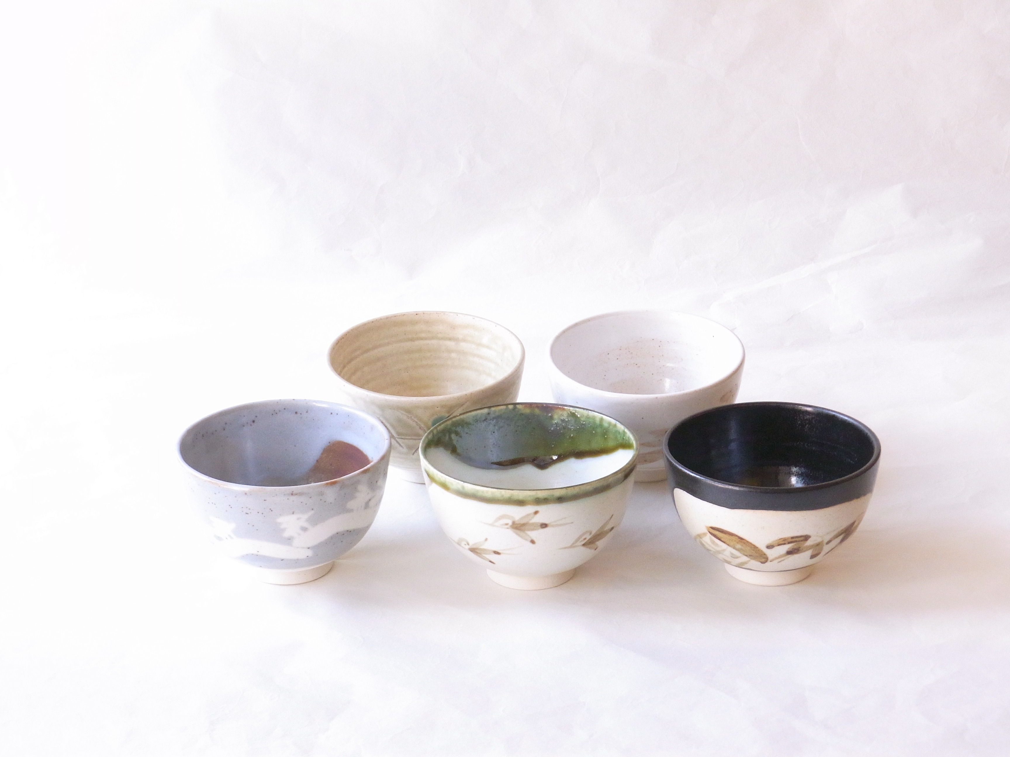 御本狂言袴数茶碗10客 八幡窯製 御本狂言袴数