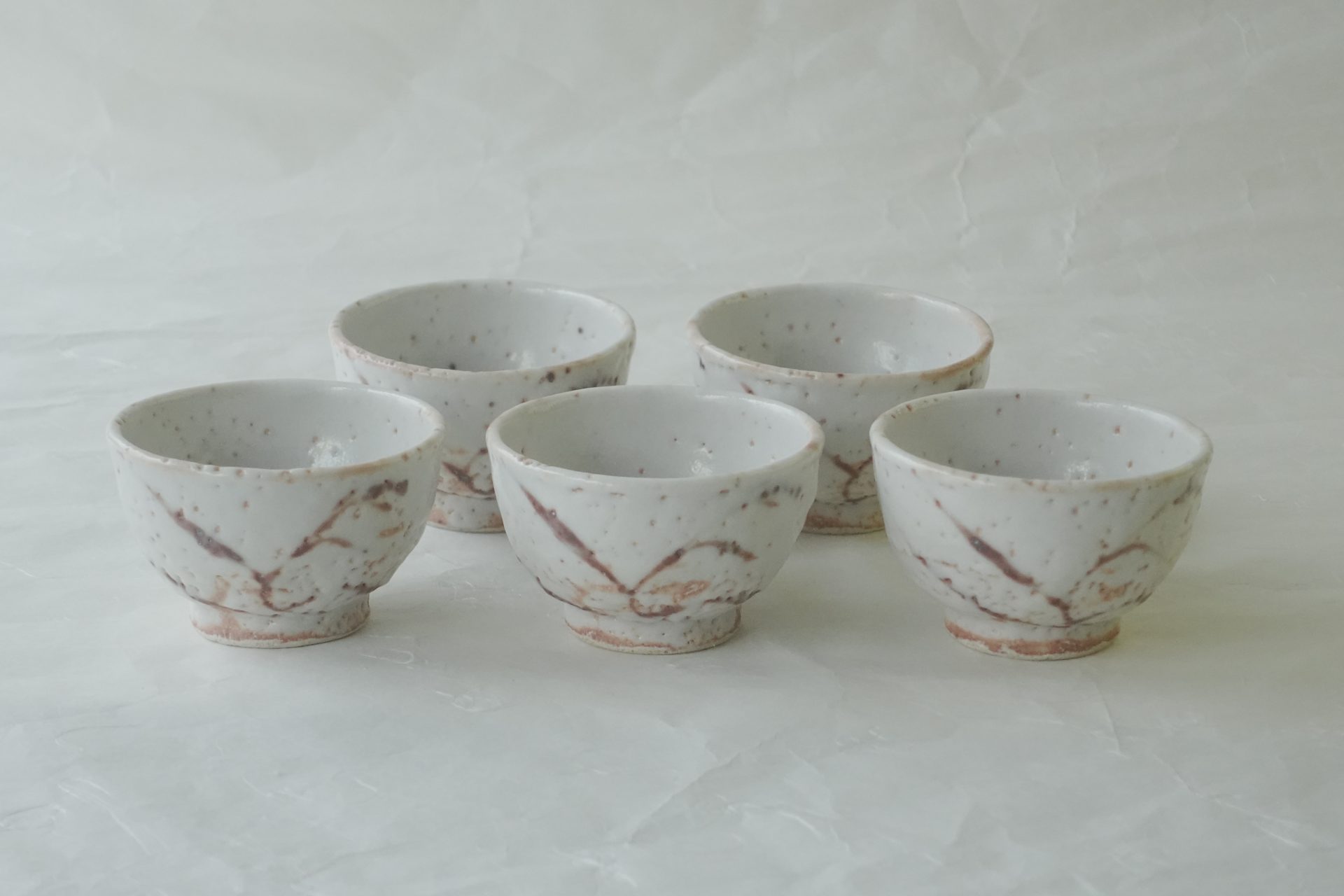 志野桃山古陶 三代目荘山窯 湯呑5個セット新品未使用 桐箱入り 2025年