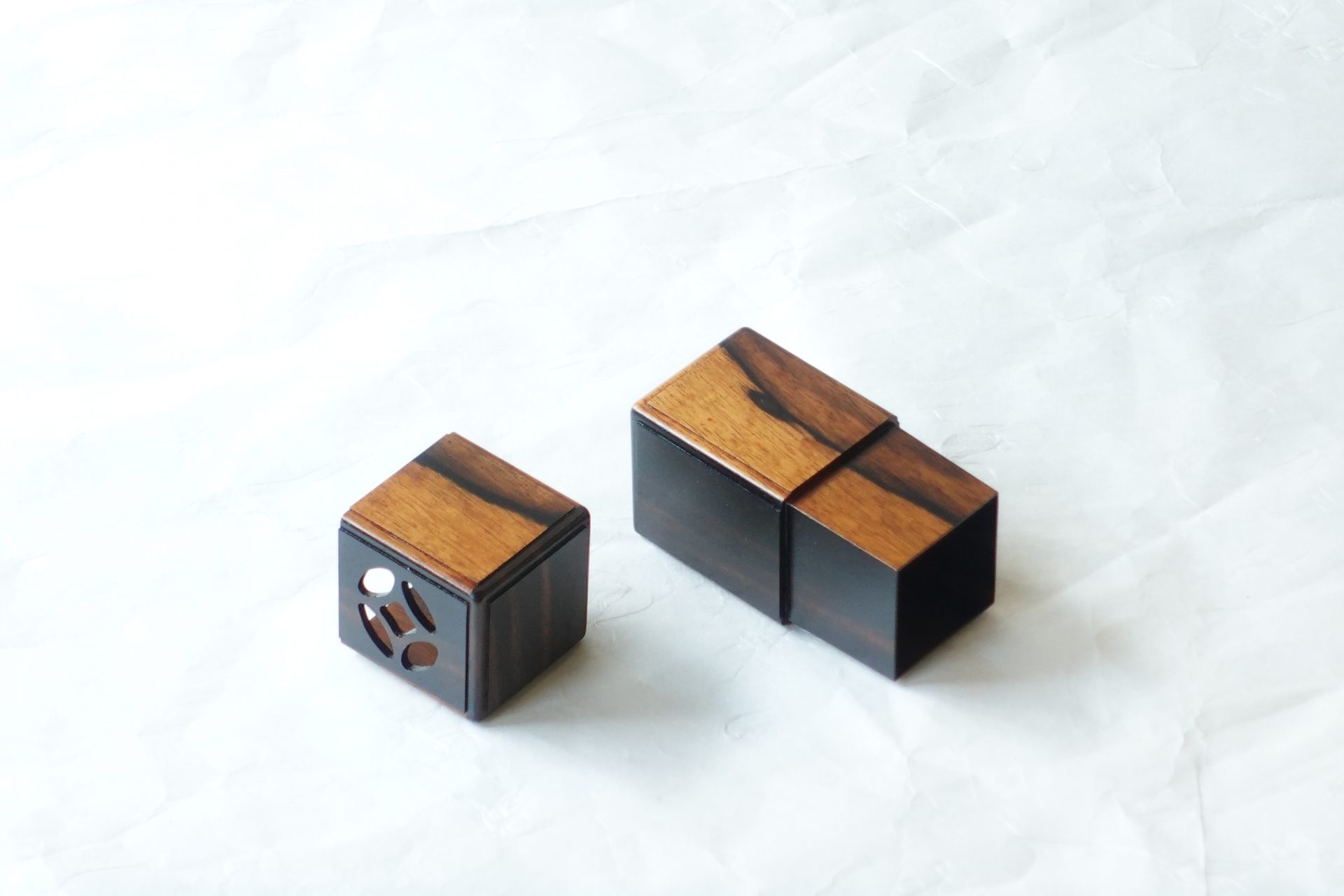 天然木 埋もれ木 小箱 角盆 煙草入 煙草盆 小物入茶道具 煙草盆用道具