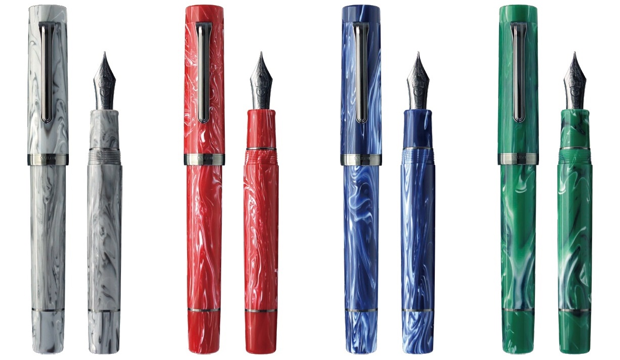 18KPARKER 青色と黒のマーブル模様 万年筆 18KPARKER 青色と黒の