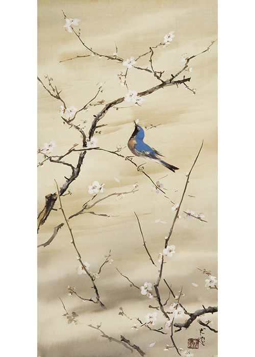 佐野光穂 梅花小禽図 | 古美術瀬戸