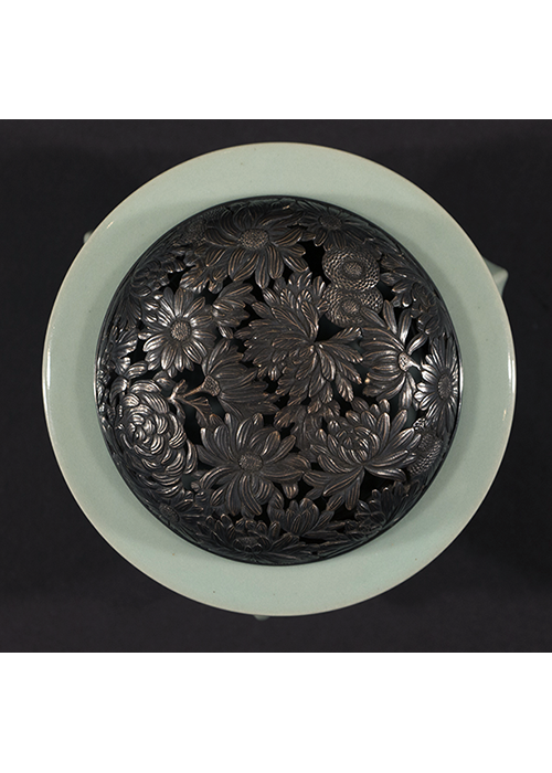 初代 諏訪蘇山 青瓷袴腰香炉 大型 | 古美術瀬戸