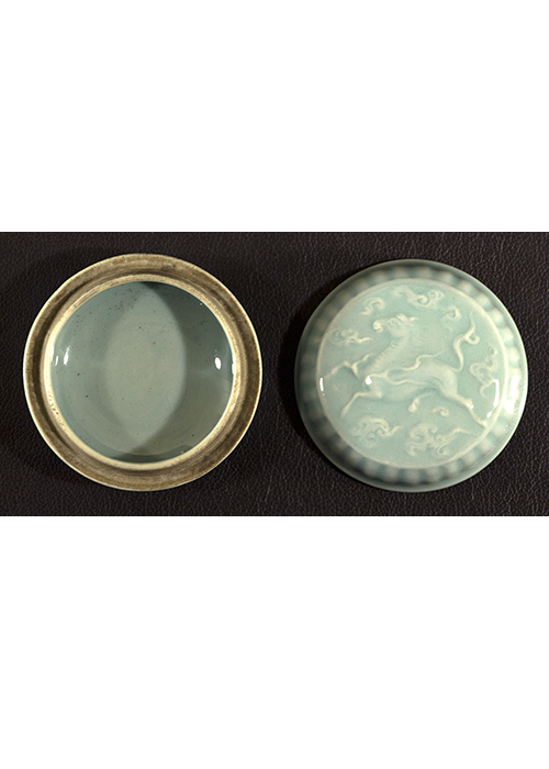 初代 諏訪蘇山 青瓷香合 | 古美術瀬戸