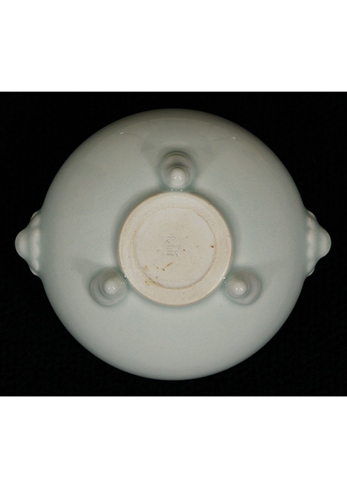 中国美術 白磁 香炉 φ15cm 茶道具 香具(K-RC960)