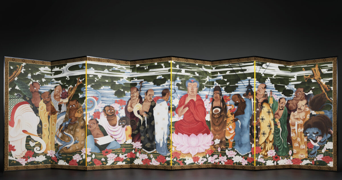 デジタル復元で蘇る伊藤若冲の『釈迦十六羅漢図屏風』。名匠による、12