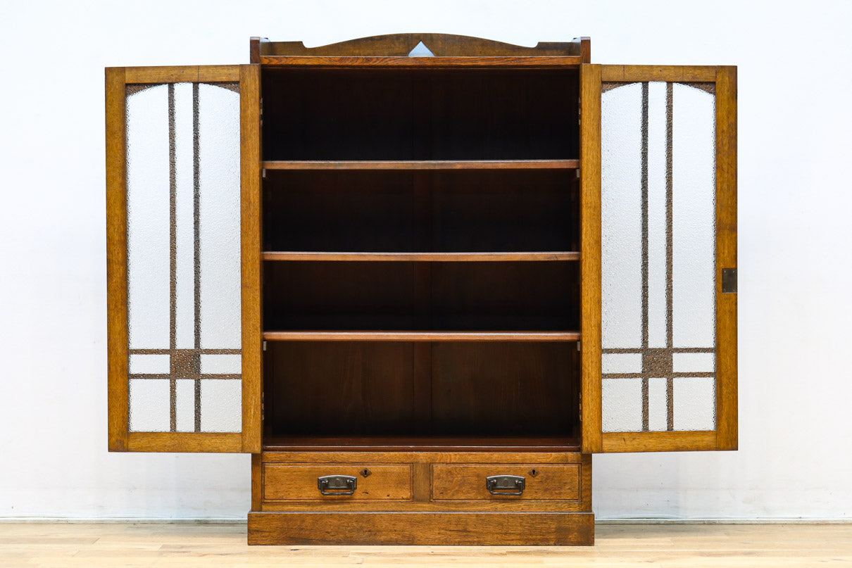 昭和レトロ‼ダイヤガラスが煌めくお洒落な本棚 BB3231 – 古福庵