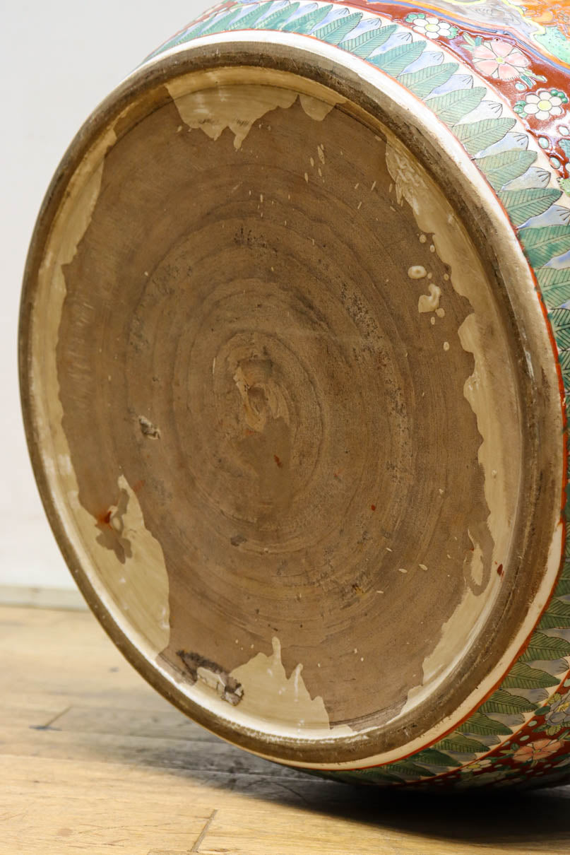 コロンビア渓谷焼両志庵窯大木宗完作蹲（うづくまる）壷共箱VR8721