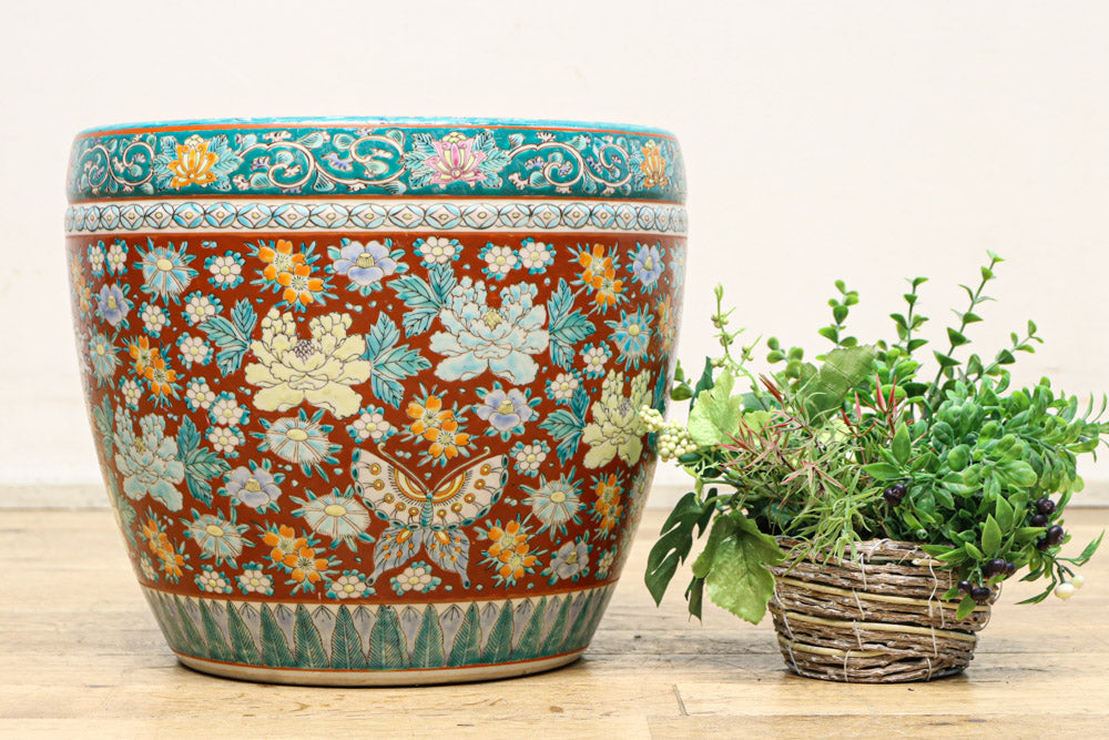 81Z366陶芸 鉢 色絵鉢 中国美術 古美術 骨董 茶道具陶芸 茶碗□呉須