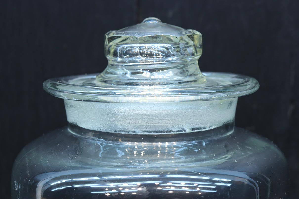 特大サイズ!! レトロ感のある蓋付きのガラス瓶 DC8749ab 在庫(a:1 b:1