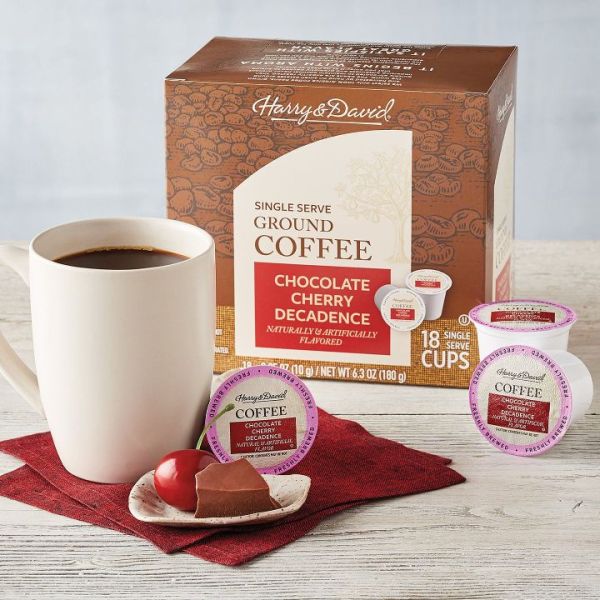 Harry & David Chocolate Cherry Decadence Coffee 35 Single Serve