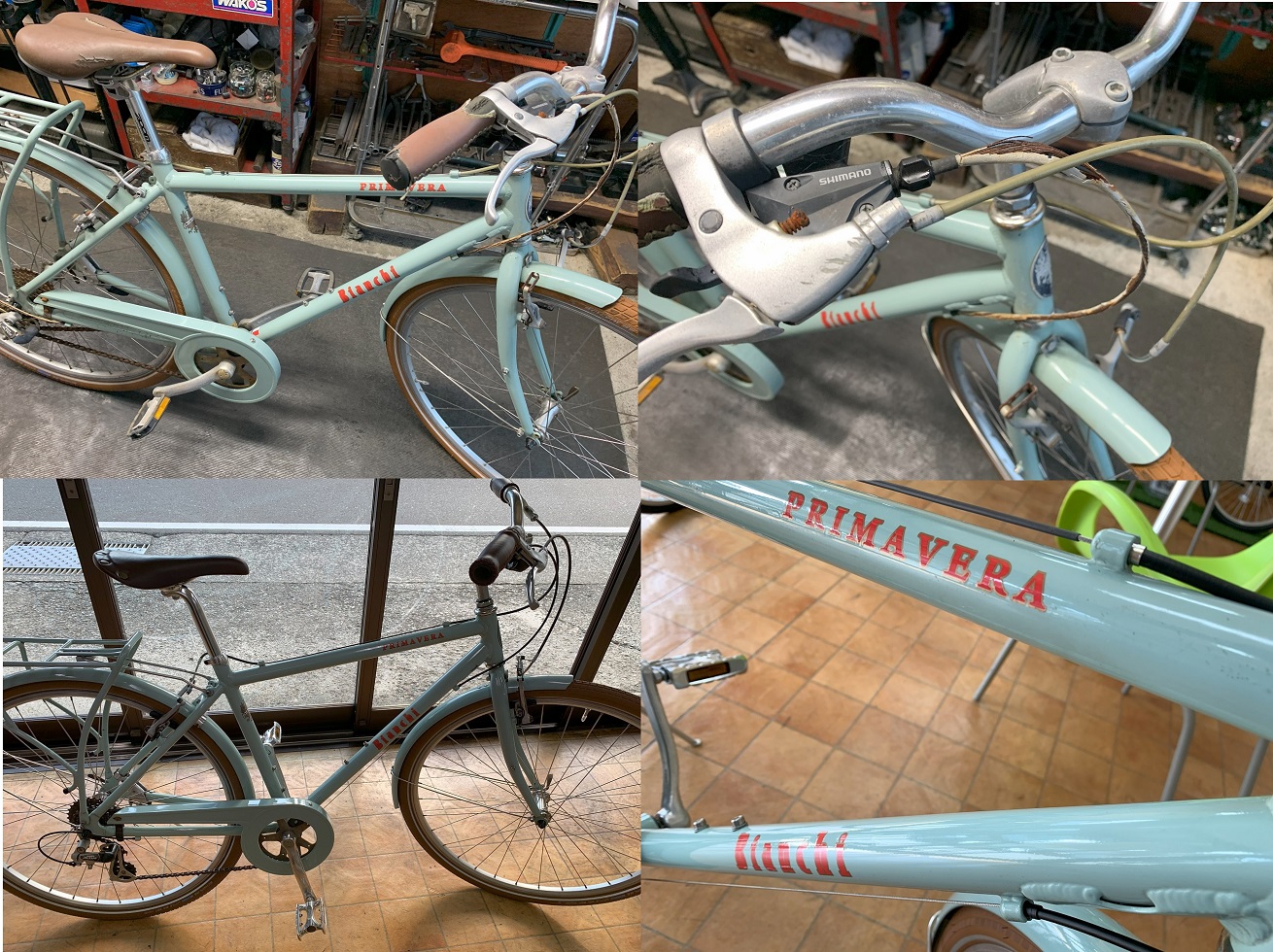 ビアンキ「PRIMAVERA」サイクルクリーニング＆パーツ交換でピカピカに