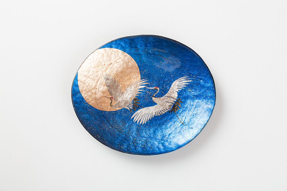 BA01 富山最高峰 蒔絵師 名工 中村尚濤済 作 漆蒔絵 衝立 桜獅子福鈴鯉