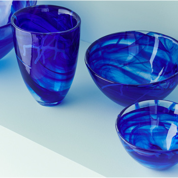 ボヘミアクリスタルボウル 脚付 ボヘミアンクリスタル ボウル ハンドル