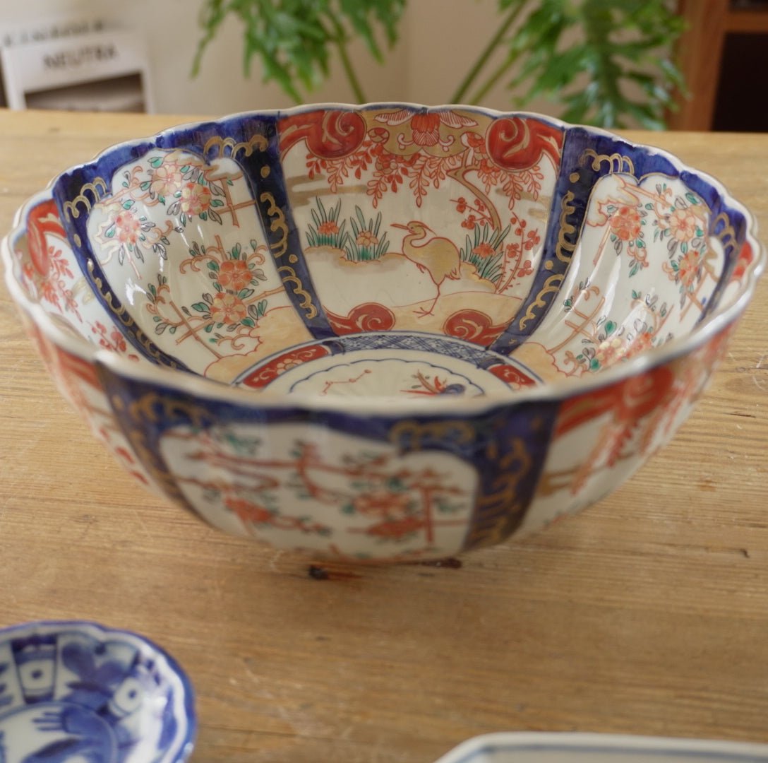 幕末〜明治 古伊万里 色絵魚形皿 生花 牡丹 古美術 珍品 器を楽しむ