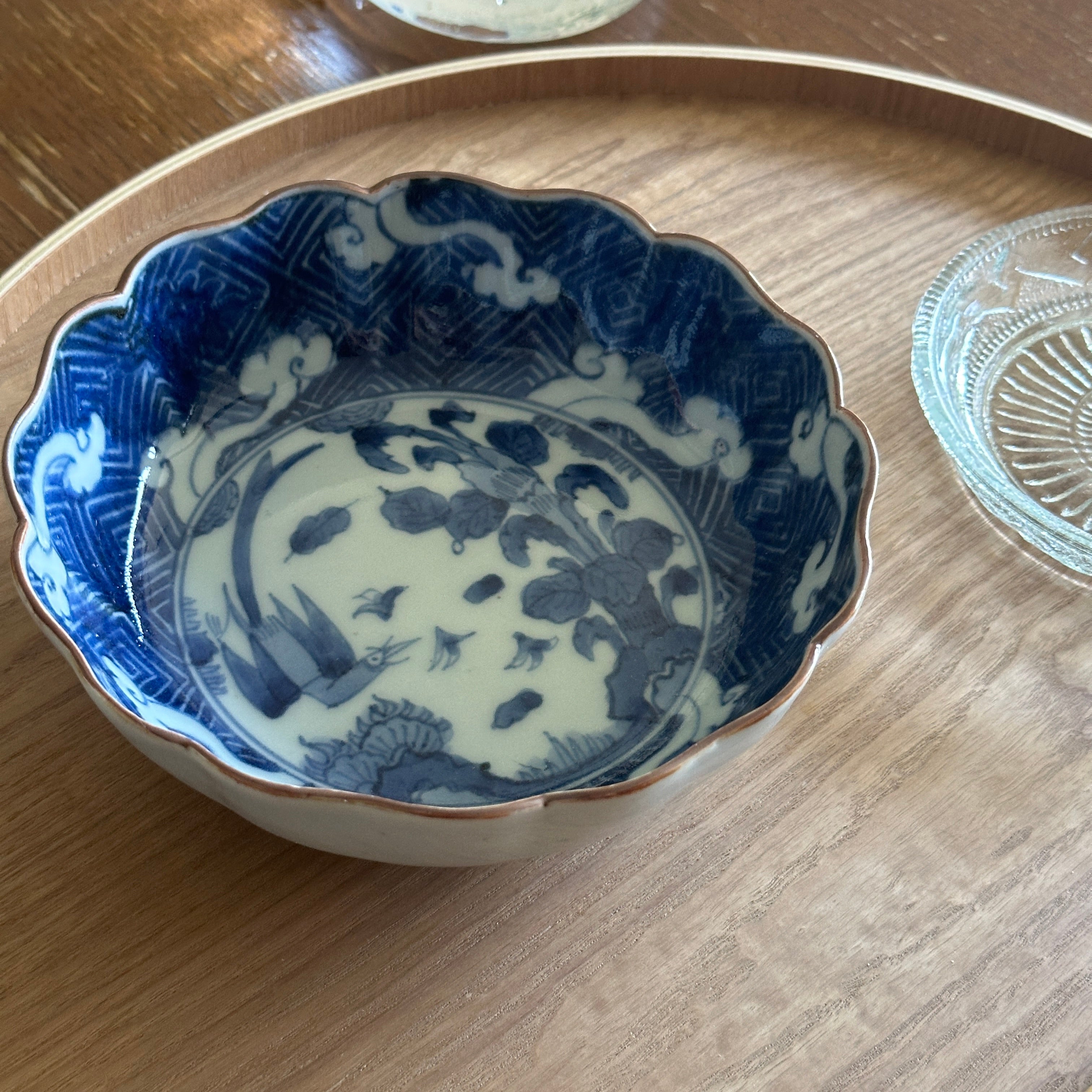 古伊万里青磁茶托(NO1)古伊万里皿古伊万里茶碗茶道具煎茶道具