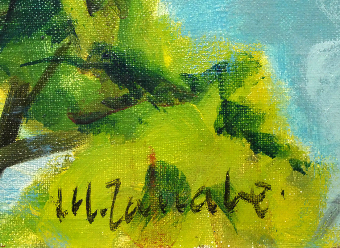 田辺三重松「曲汀」油絵・F8号 絵画買取・販売の小竹美術