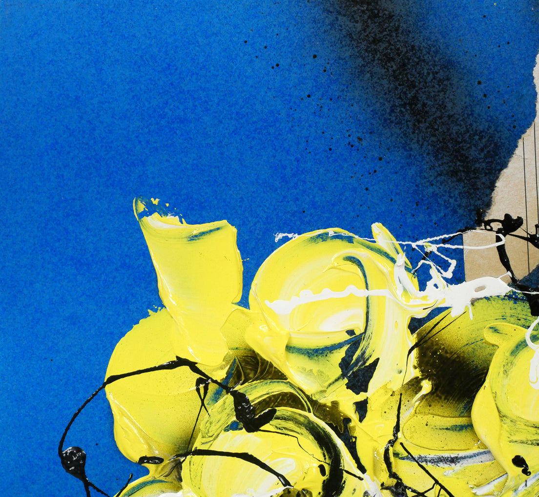 立川広己「メロディー」油絵にコラージュ・色紙 絵画買取・販売の小竹美術