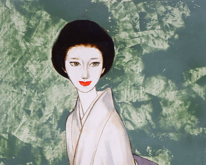 高沢圭一 「婦人像」 悠々堂木版画 真作 高沢圭一 「婦人像」 悠々堂