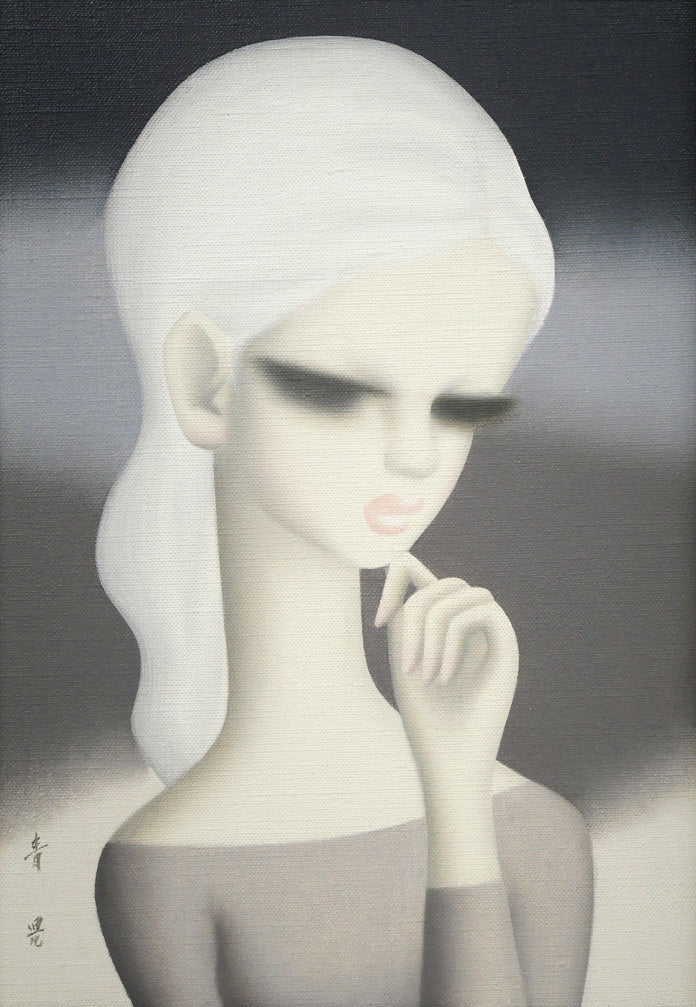 東郷青児「思い出」油絵・SM 絵画買取・販売の小竹美術