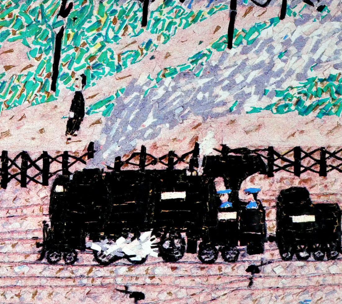 訳あり山下清日本平よりの富士山リトグラフケース有り 訳あり山下 山下