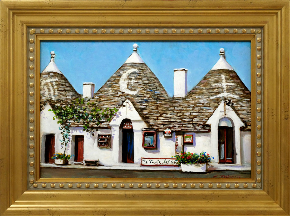 吉本哲「ヴェネチア夜明け（イタリア）」油絵・F4号 絵画買取・販売の