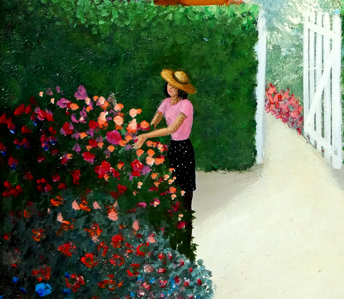 アラン ボネック（Alain BONNEC）「コートダジュールの休日」油絵・仏