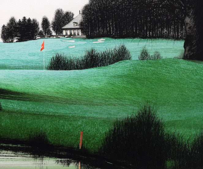 ジャックデペルト リトグラフ 「ジュネーブゴルフ場16番ホール」 楽天