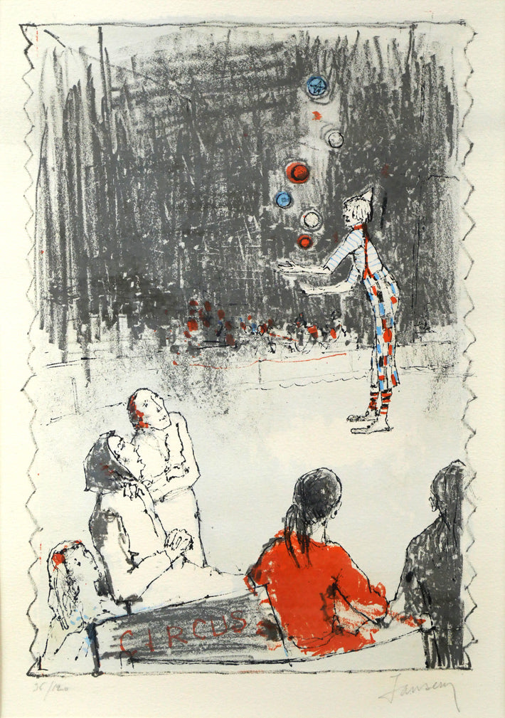 ジャン・ジャンセン(Jean Jansem)「サーカス（CIRCUS）」リトグラフ