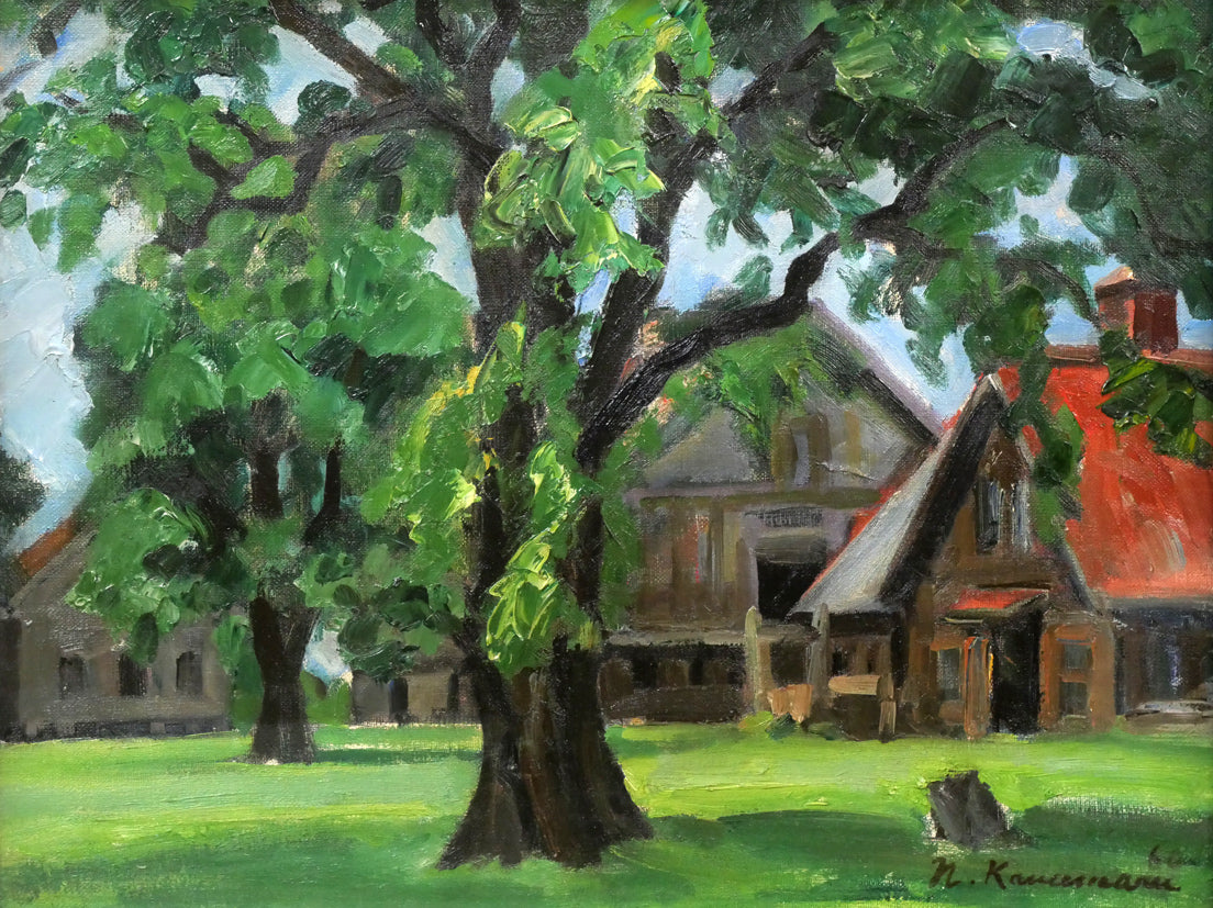 山崎修 「ラパナジル モンマルトル画」 油彩 F20 額装 在フランス実力