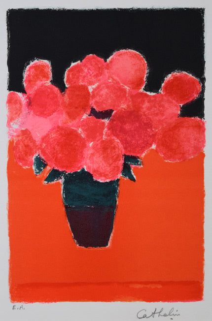 ベルナール カトラン（Bernard CATHELIN）「紫陽花」リトグラフ 絵画