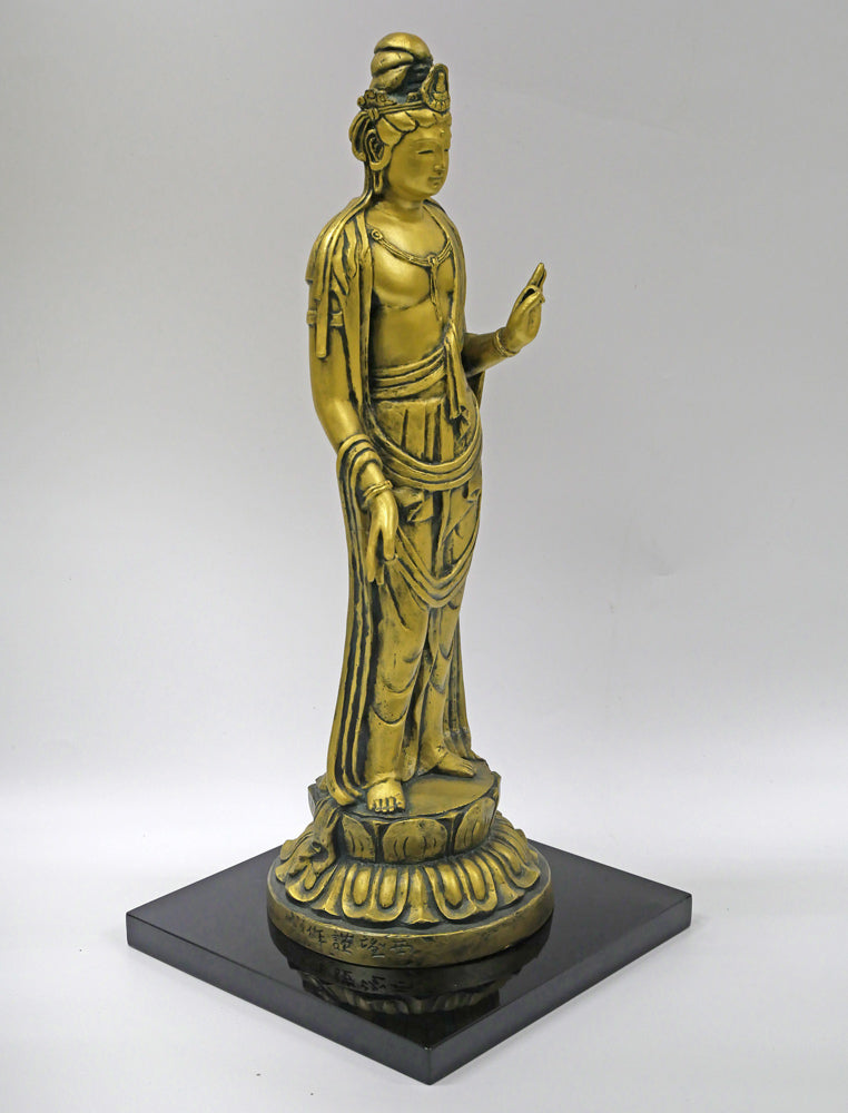 北村西望「聖観世音菩薩」ブロンズ作品・共箱 絵画買取・販売の小竹美術