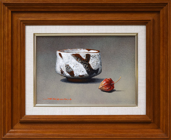 水彩画 遠藤ミマン 約30cm x 25cm「樽前、白鳥」 水彩画 遠藤ミマン 約