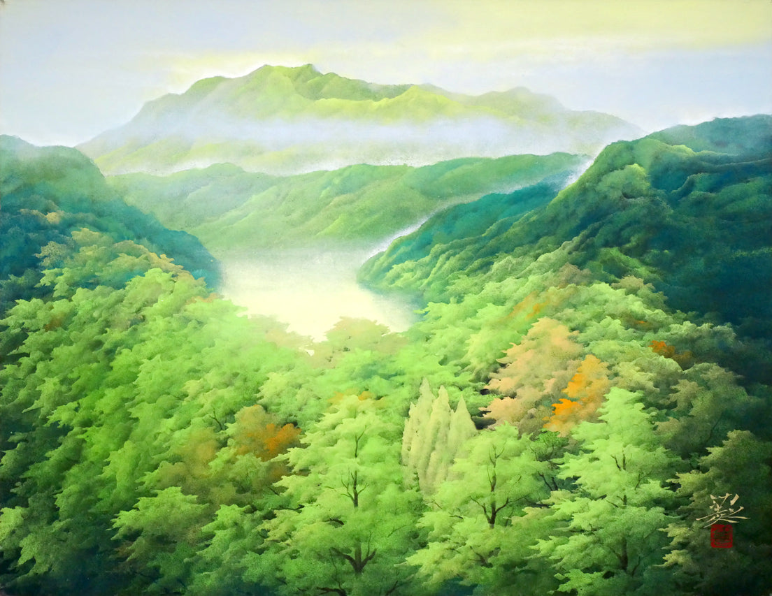 佐倉功起「望春」日本画・P10号 絵画買取・販売の小竹美術