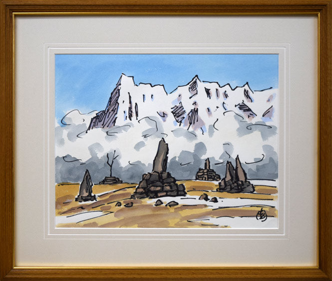 坂本直行「かたくり」水彩画・SM 絵画買取・販売の小竹美術