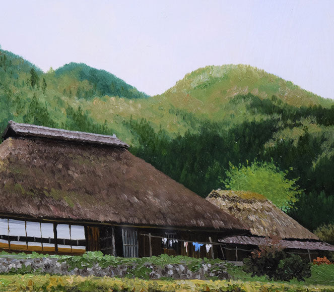 佐藤忠彦「山村春映（山口県）」油絵・P8号 絵画買取・販売の小竹美術