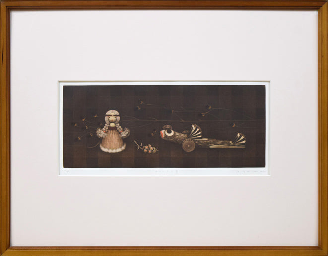 清水敦「水芭蕉」銅版画（カラーメゾチント） 絵画買取・販売の小竹美術