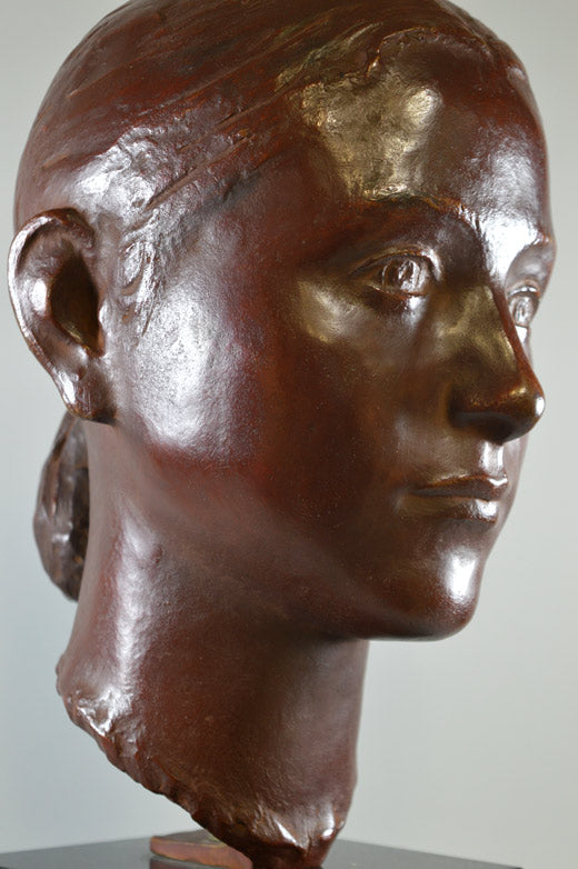 舟越保武「D嬢」ブロンズ作品 絵画買取・販売の小竹美術