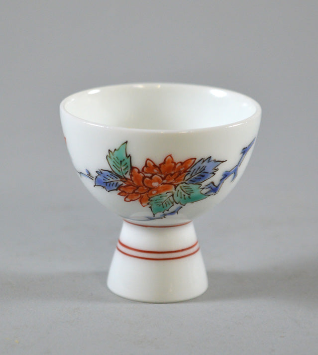 十三代酒井田柿右衛門 錦牡丹文 小丼 五客 共箱付 十三代酒井田柿右