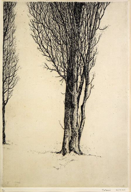 イングリット・フジ子・ヘミング 夏の夕 エッチング 版画 フジ子