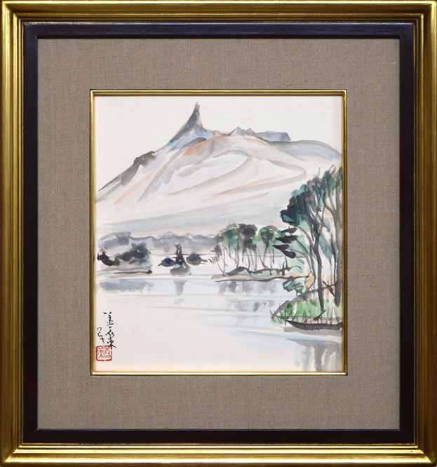 油絵F20号 蛍と舞う 油絵F20号蛍と舞う