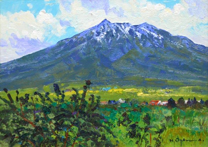 油絵 山 富士山油絵 風景画 油絵 絵画(油絵) Zx Paintings for Sale
