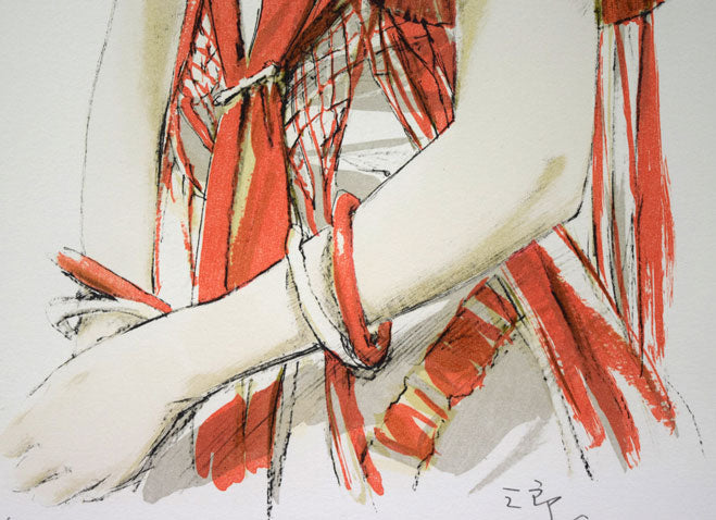 斎藤三郎「少女マリア」リトグラフ 絵画買取・販売の小竹美術